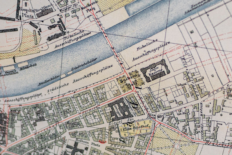 Poster Stadtplan Dresden 1891